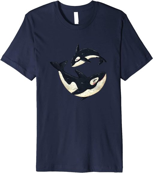 Cute Dolphins Whales Orca Whale Design Orcas Boys Girls Premium T-Shirt