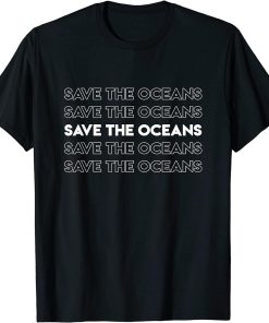 Vintage Save The Oceans Funny Orca Climate Change T-Shirt