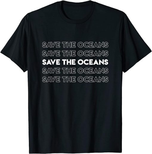 Vintage Save The Oceans Funny Orca Climate Change T-Shirt