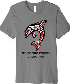 Mendocino County CA Native American Orca Whale Art Premium T-Shirt