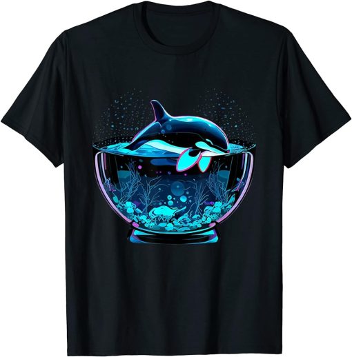 Orca Whale in Fish Bowl Orca in Aquarium Free The Orcas T-Shirt