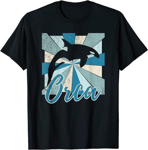 Retro Orca Whale T-Shirt T-Shirt